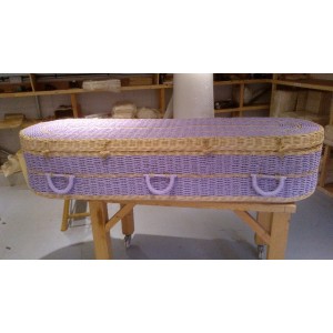 Your Colour - Wild Pineapple Imperial (Oval Shape) Coffin – Natural & Lilac.